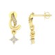 Diamond Earring in 18 kt gold (2.30 gram) with Diamonds (0.17 ct) Diamond Earring in 18 kt gold (2.30 gram) with Diamonds (0.17 ct)