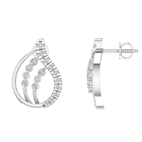 Diamond Earring in 18 kt gold (1.50 gram) with Diamonds (0.21 ct) Diamond Earring in 18 kt gold (1.50 gram) with Diamonds (0.21 ct)