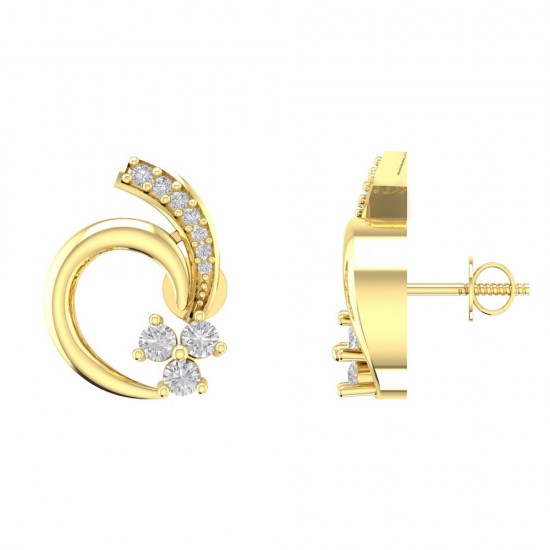 Diamond Earring in 18 kt gold (3.30 gram) with Diamonds (0.59 ct) Diamond Earring in 18 kt gold (3.30 gram) with Diamonds (0.59 ct)