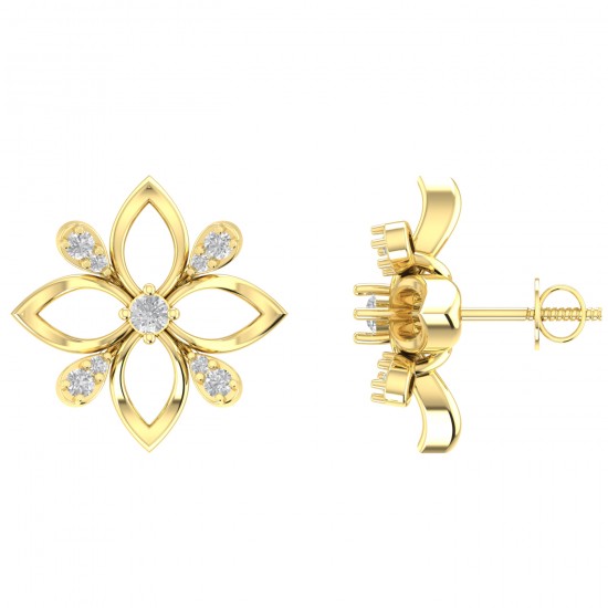 Diamond Earring in 18 kt gold (4.20 gram) with Diamonds (0.19 ct) Diamond Earring in 18 kt gold (4.20 gram) with Diamonds (0.19 ct)