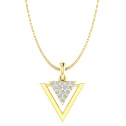 Diamond Pendant in 18 kt gold (1.40 gram) with Diamonds (0.17 ct) 