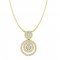 Diamond Pendant in 18 kt gold (2.50 gram) with Diamonds (0.63 ct) 