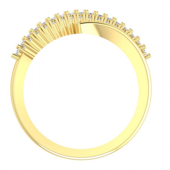 Diamond Ring in 18 kt gold (6.80 gram) with diamond (0.38 ct) Diamond Ring in 18 kt gold (6.80 gram) with diamond (0.38 ct)