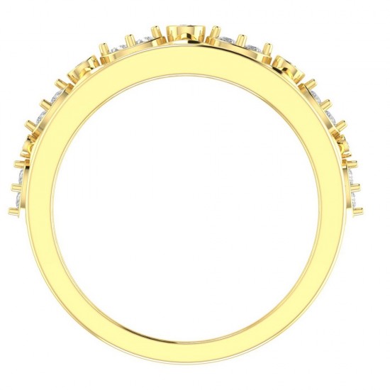 Diamond Ring in 18 kt gold (4.10 gram) with diamond (0.17 ct) Diamond Ring in 18 kt gold (4.10 gram) with diamond (0.17 ct)