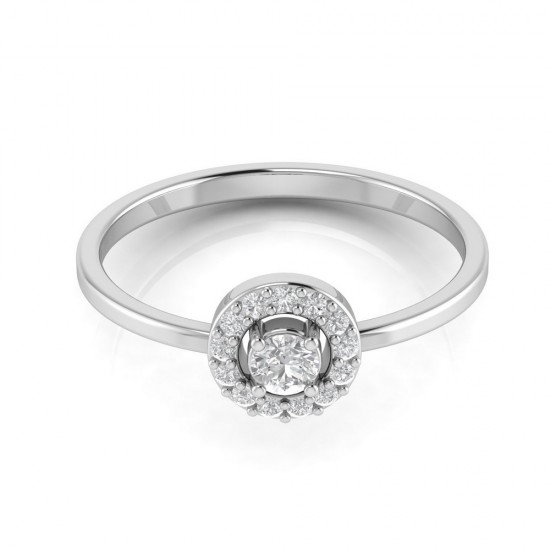 Diamond Ring in 18 kt gold (1.80 gram) with diamond (0.19 ct) Diamond Ring in 18 kt gold (1.80 gram) with diamond (0.19 ct)