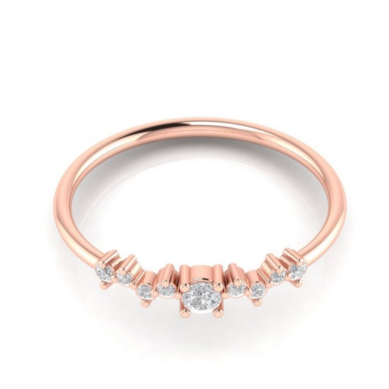 Diamond Ring in 18 kt gold (1.30 gram) with diamond (0.12 ct) Diamond Ring in 18 kt gold (1.30 gram) with diamond (0.12 ct)