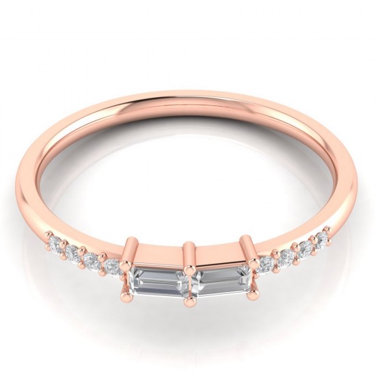 Diamond Ring in 18 kt gold (1.70 gram) with diamond (0.19 ct) Diamond Ring in 18 kt gold (1.70 gram) with diamond (0.19 ct)