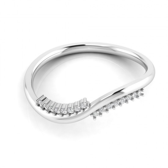 Diamond Ring in 18 kt gold (1.80 gram) with diamond (0.10 ct) Diamond Ring in 18 kt gold (1.80 gram) with diamond (0.10 ct)