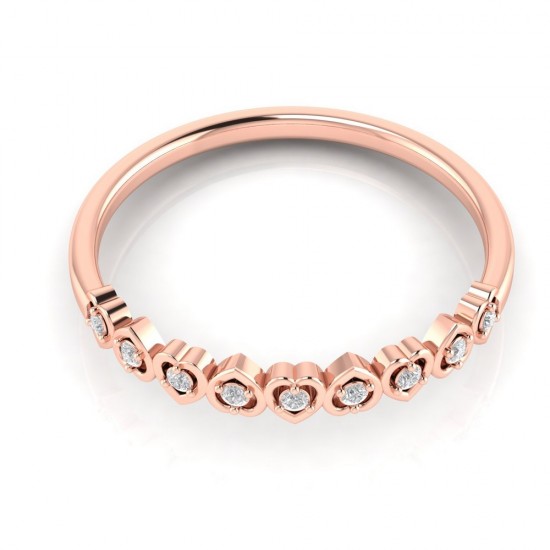 Diamond Ring in 18 kt gold (1.70 gram) with diamond (0.11 ct) Diamond Ring in 18 kt gold (1.70 gram) with diamond (0.11 ct)