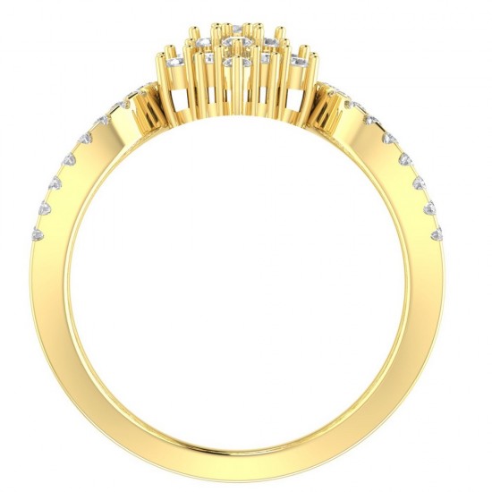 Diamond Ring in 18 kt gold (6.70 gram) with diamond (0.52 ct) Diamond Ring in 18 kt gold (6.70 gram) with diamond (0.52 ct)