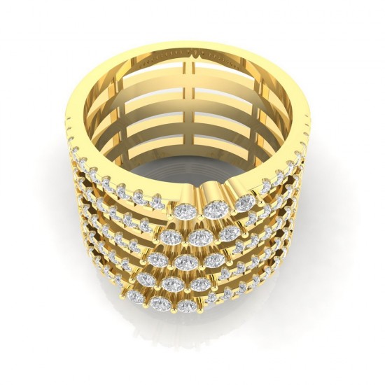 Diamond Ring in 18 kt gold (9.70 gram) with diamond (0.93 ct) Diamond Ring in 18 kt gold (9.70 gram) with diamond (0.93 ct)