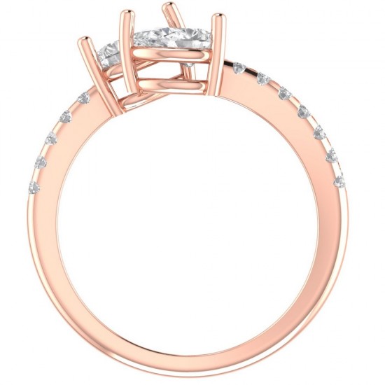 Diamond Ring in 18 kt gold (4.40 gram) with diamond (1.36 ct) Diamond Ring in 18 kt gold (4.40 gram) with diamond (1.36 ct)