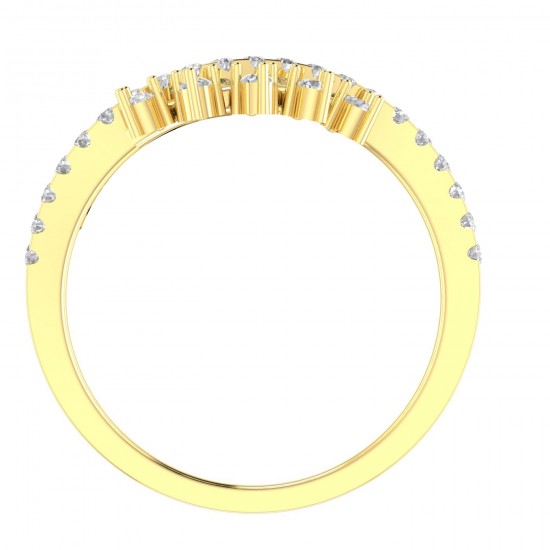 Diamond Ring in 18 kt gold (3.10 gram) with diamond (0.24 ct) Diamond Ring in 18 kt gold (3.10 gram) with diamond (0.24 ct)