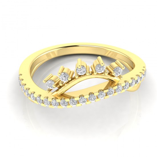 Diamond Ring in 18 kt gold (3.10 gram) with diamond (0.24 ct) Diamond Ring in 18 kt gold (3.10 gram) with diamond (0.24 ct)